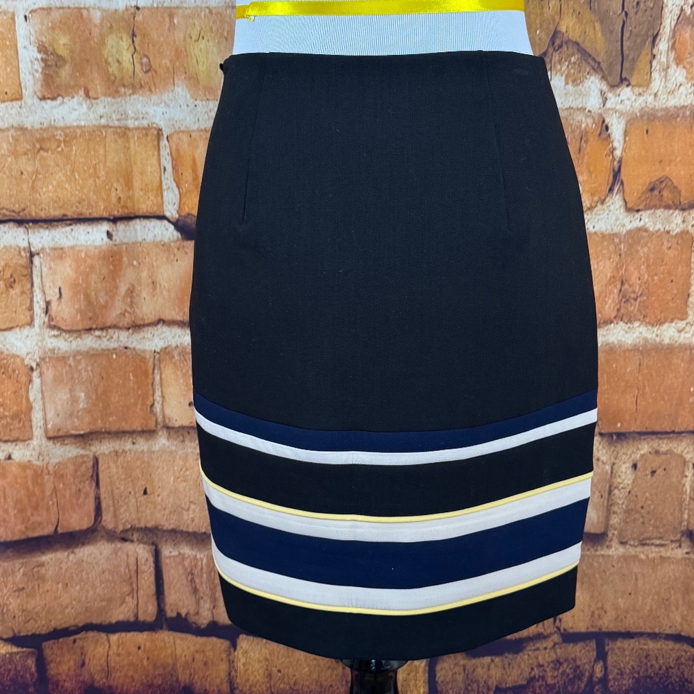 White House Black Market Striped Mini Size 2